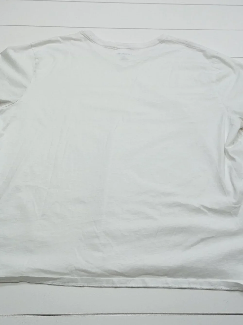 Lacoste V Neck T Shirt Mens 3XL White Crocodile Logo Classic Minimalist